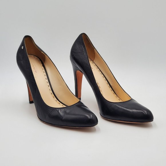 Coach Black Leather Heels - Picture 13 of 16